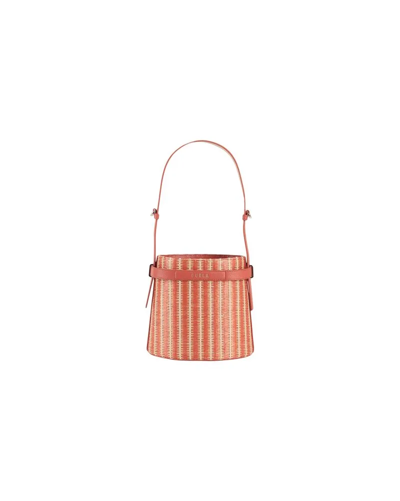 Furla GIOVE MINI BUCKET BAG   - TASCHEN - Handtaschenauf YOOX.COM Rostrot