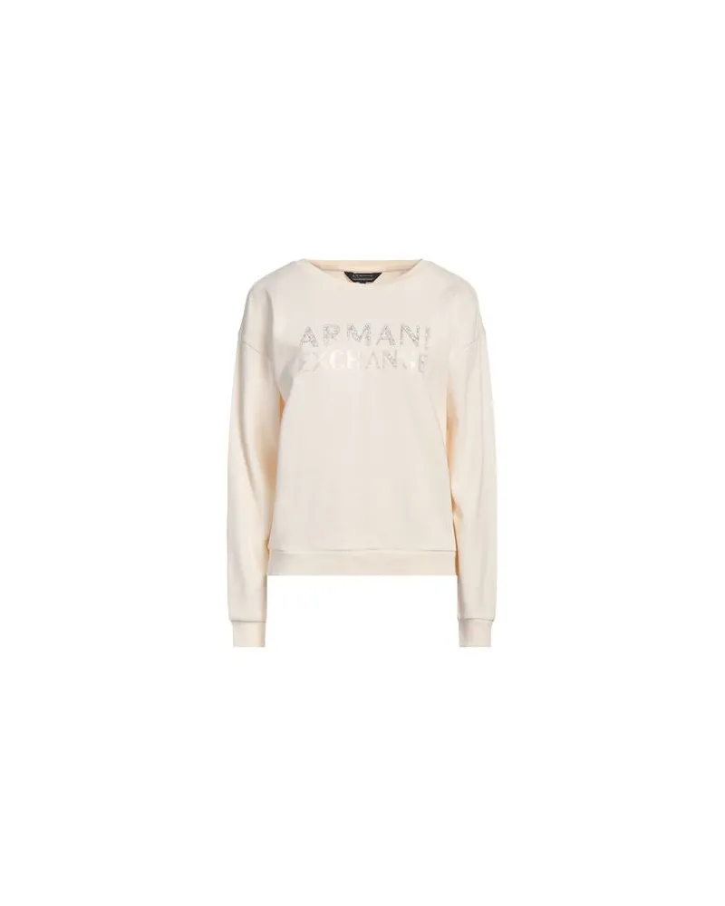 Armani Exchange TOPS - Sweatshirtsauf YOOX.COM Cremeweiß