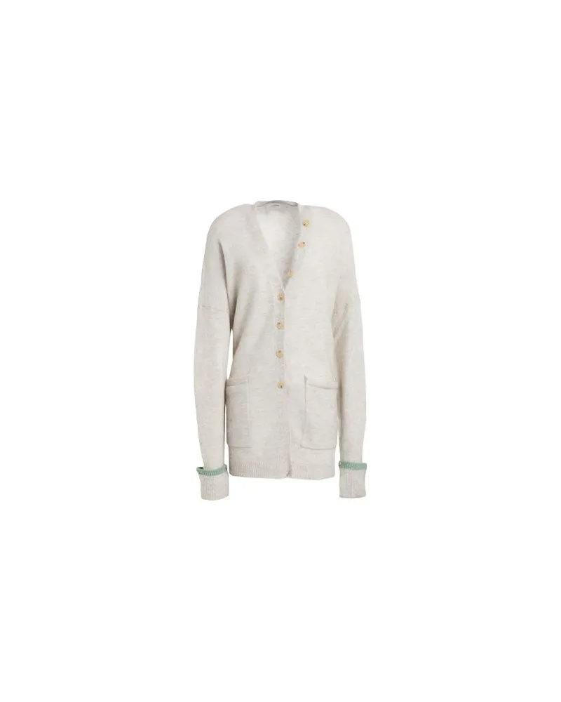 ALYSI STRICKWAREN - Strickjackenauf YOOX.COM Hellgrau