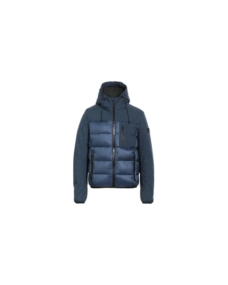 YES ZEE by Essenza JEANS - JACKEN & MÄNTEL - Pufferjacken & Daunenjackenauf YOOX.COM Marineblau