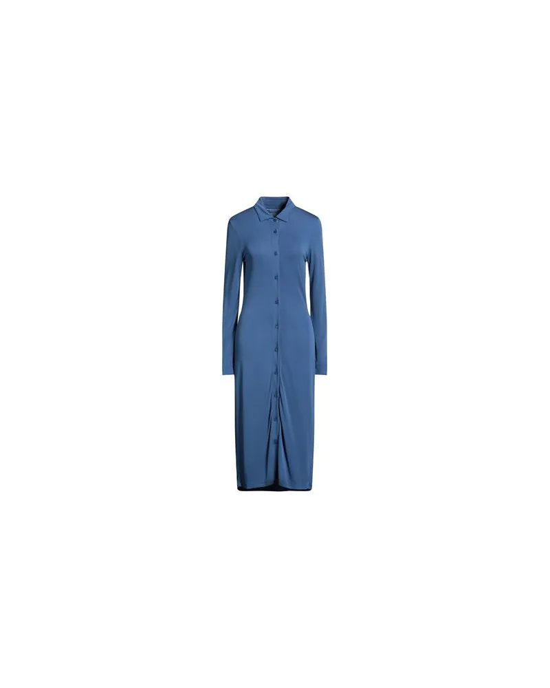 Majestic KLEIDER - Midi-Kleiderauf YOOX.COM Taubenblau