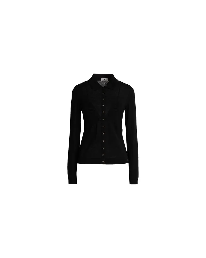 Elisabetta Franchi STRICKWAREN - Strickjackenauf YOOX.COM Schwarz