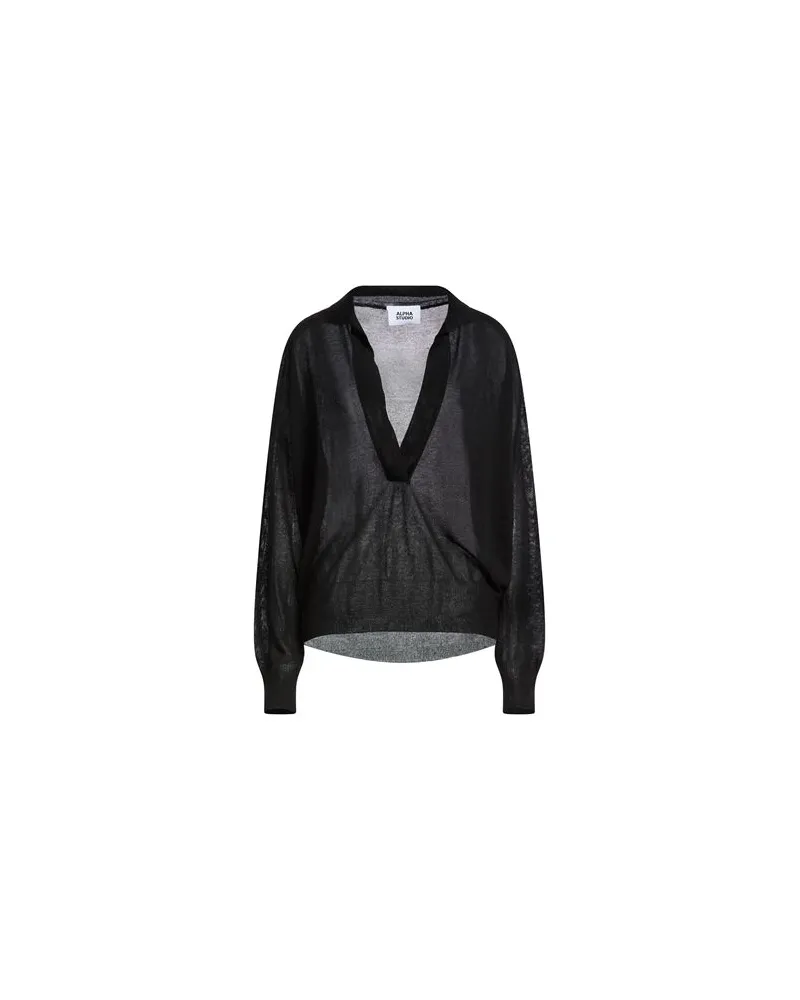 Alpha Studio STRICKWAREN - Pulloverauf YOOX.COM Schwarz