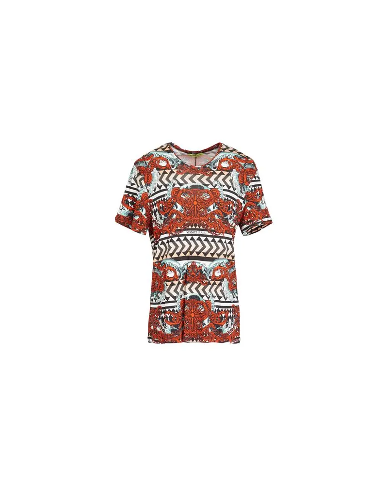 Versace Jeans TOPS - T-shirtsauf YOOX.COM Rostrot