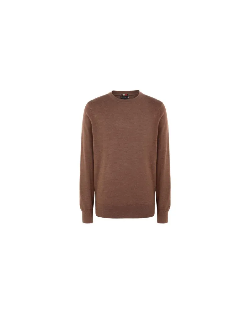 Tommy Hilfiger LUXURY WOOL CREW NEC - STRICKWAREN - Pulloverauf YOOX.COM Braun