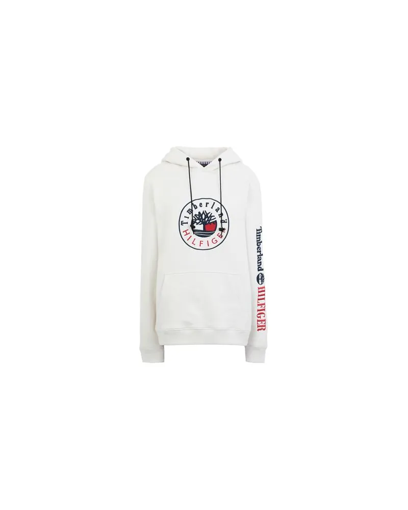 Timberland THXTBL RI LOGO HOODIE  - TOPS - Sweatshirtsauf YOOX.COM Elfenbein