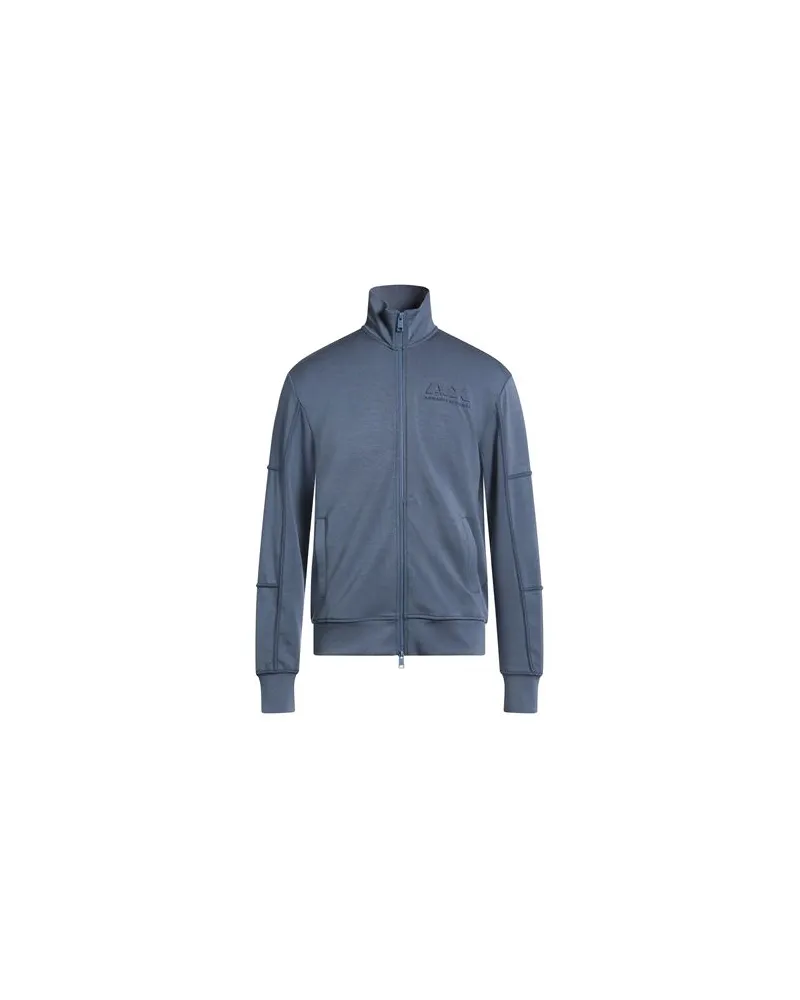 Armani Exchange TOPS - Sweatshirtsauf YOOX.COM Taubenblau