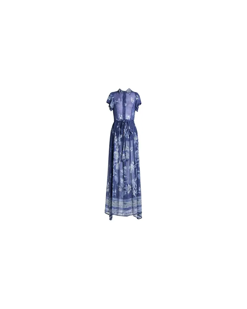 Compagnia Italiana KLEIDER - Maxi-Kleiderauf YOOX.COM Blau