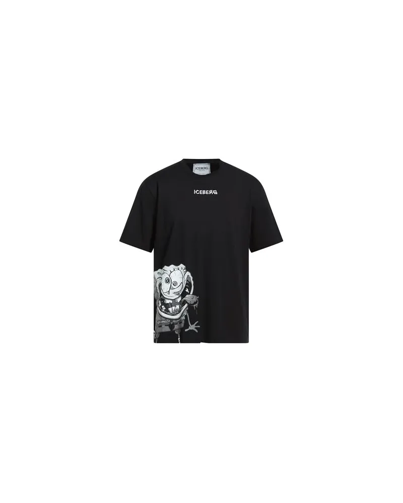 Iceberg T-SHIRT JERSEY  - TOPS - T-shirtsauf YOOX.COM Schwarz