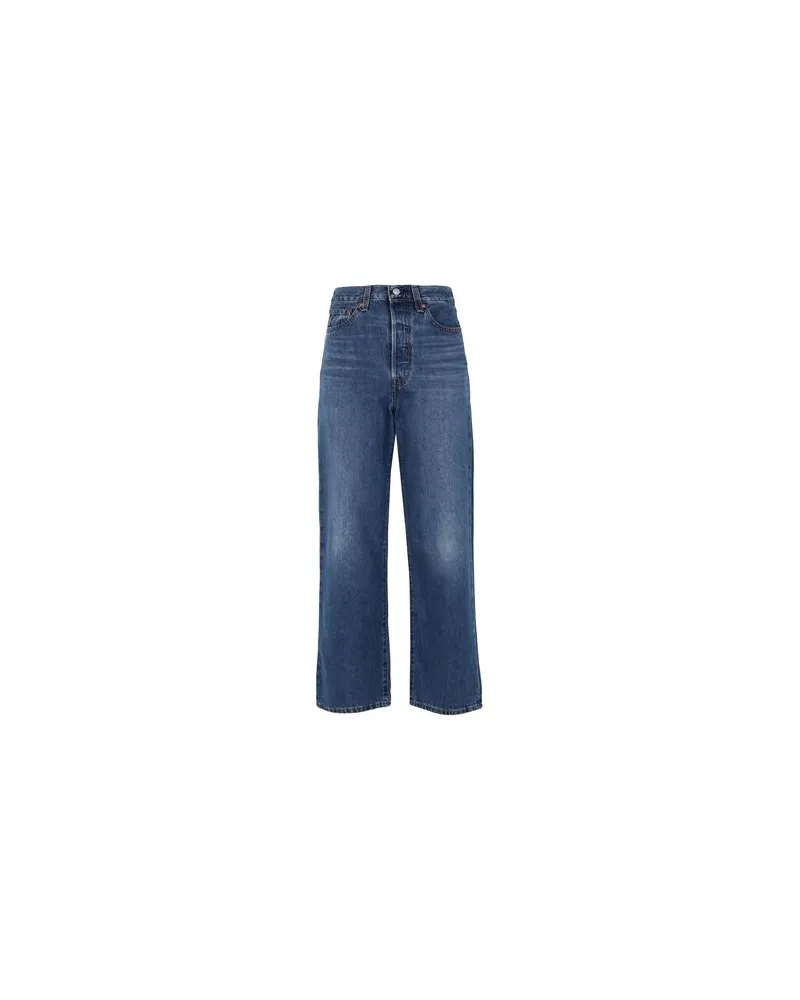 Levi's RIBCAGE STRAIGHT ANKLE  - HOSEN & RÖCKE - Jeanshosenauf YOOX.COM Blau