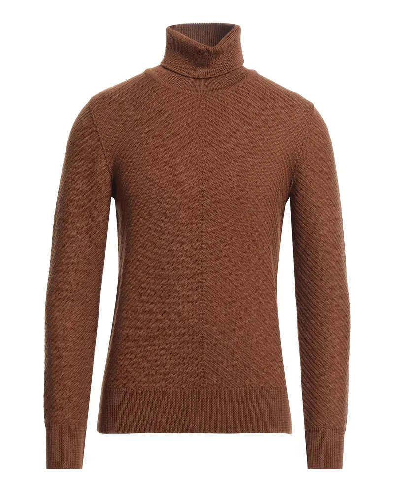 LARDINI Rollkragenpullover Braun