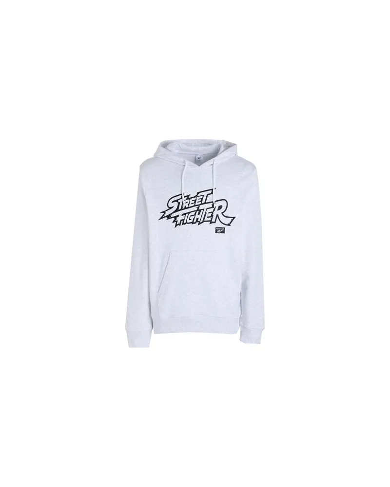Reebok RBK SF GRAPHIC HOODIE  - RBK SF GRAPHIC HOODIE - TOPS - Sweatshirtsauf YOOX.COM Hellgrau