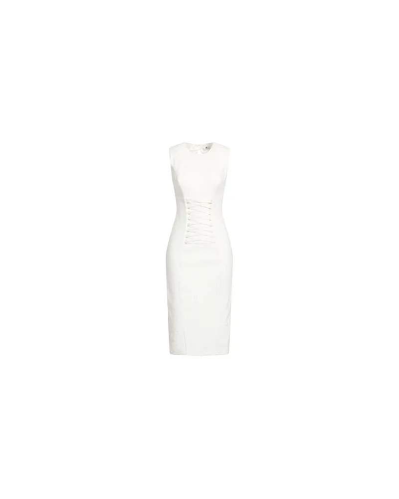 Elisabetta Franchi KLEIDER - Midi-Kleiderauf YOOX.COM Weiß