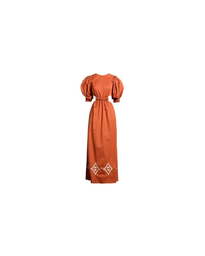 Johanna Ortiz KLEIDER - Maxi-Kleiderauf YOOX.COM Rostrot