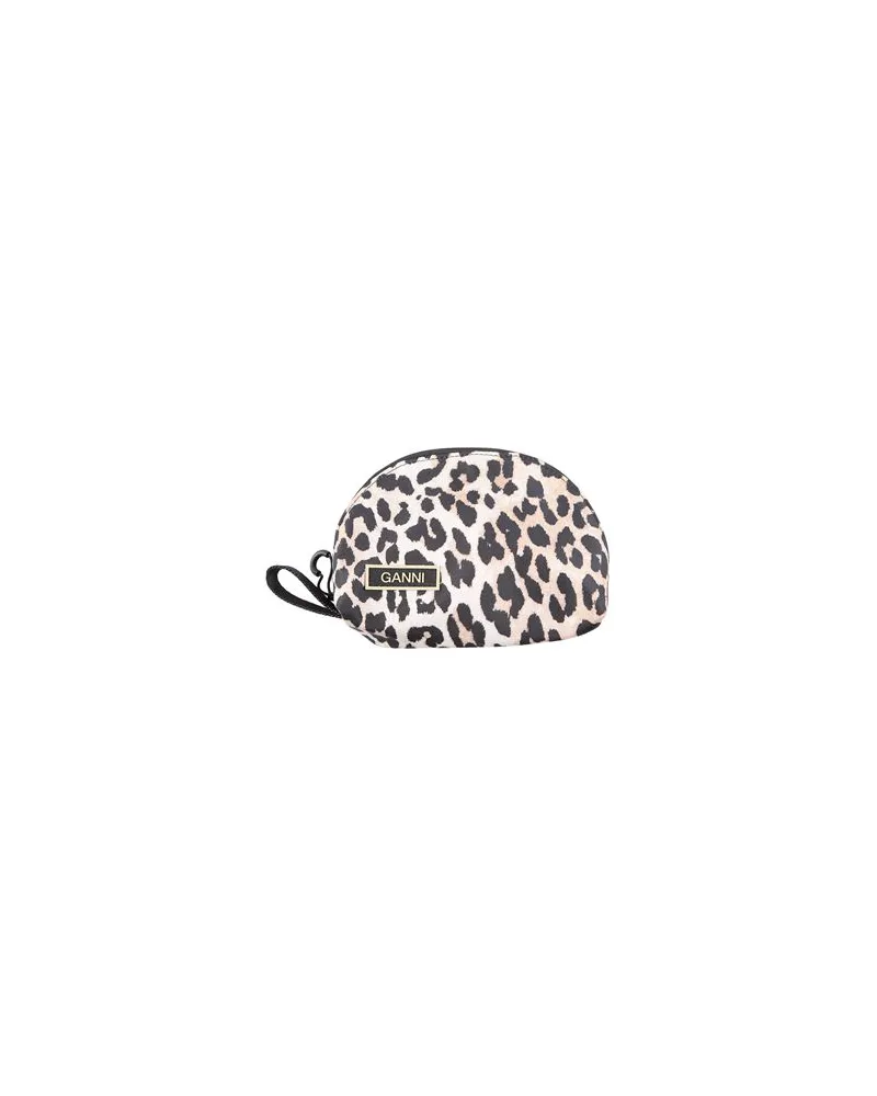 Ganni Kleinlederwaren - Kosmetiktäschchenauf YOOX.COM Beige