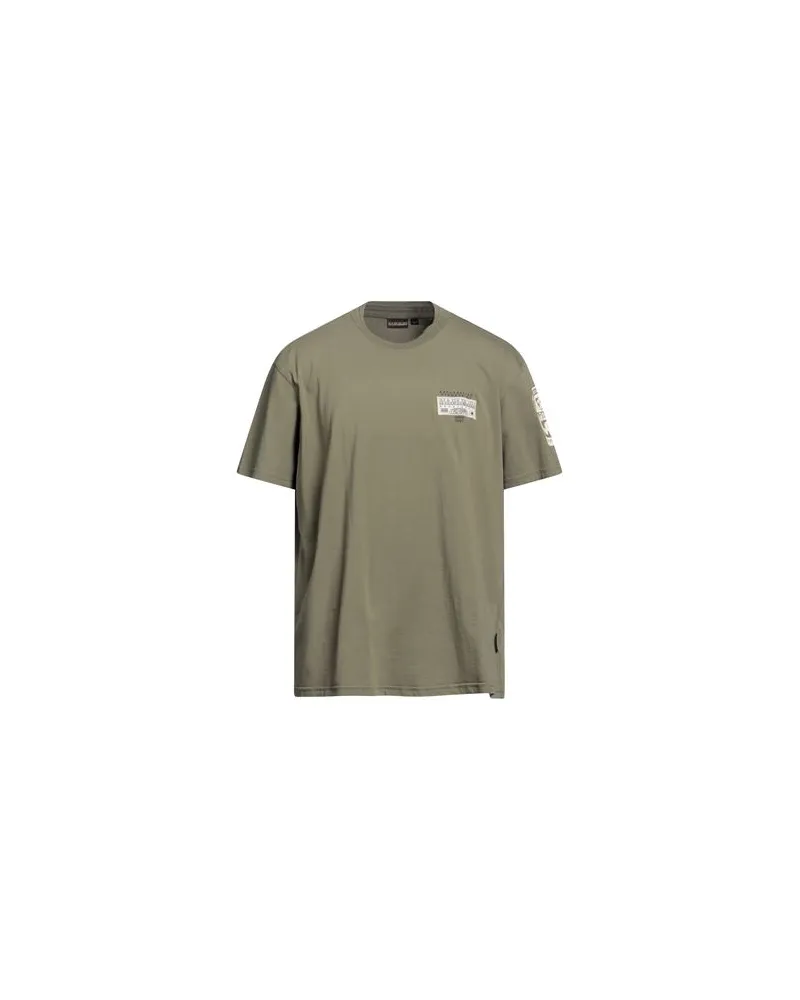 Napapijri TOPS - T-shirtsauf YOOX.COM Militärgrün