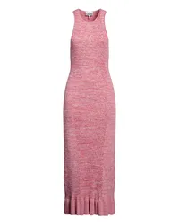 Ganni Midi-Kleid Fuchsia