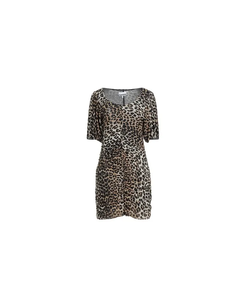 Ganni KLEIDER - Mini-Kleiderauf YOOX.COM Kamel