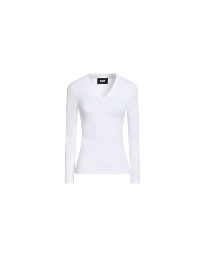 Alpha Studio TOPS - T-shirtsauf YOOX.COM Weiß