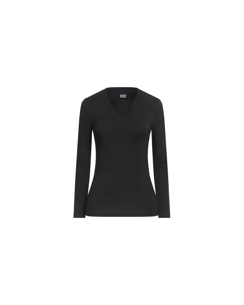 Alpha Studio TOPS - T-shirtsauf YOOX.COM Schwarz