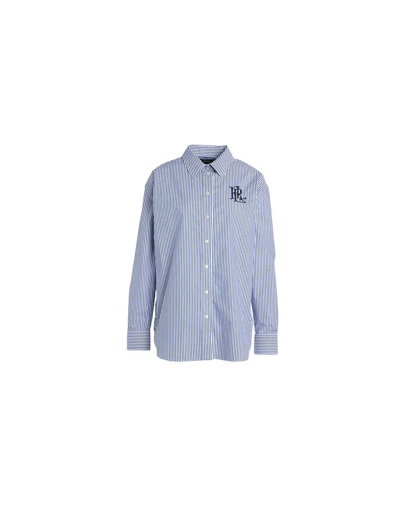 Ralph Lauren RELAXED FIT STRIPED STRETCH COTTON SHIRT  - TOPS - Hemdenauf YOOX.COM Blau