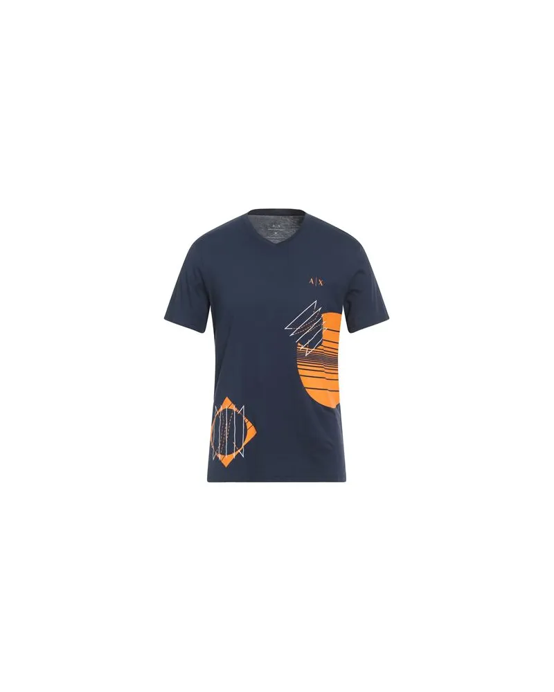 Armani Exchange TOPS - T-shirtsauf YOOX.COM Marineblau