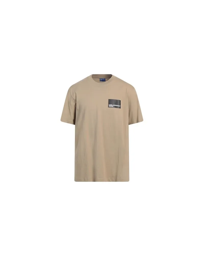 Karl Lagerfeld KLJ REGULAR SSLV LOGO TEE  - TOPS - T-shirtsauf YOOX.COM Beige