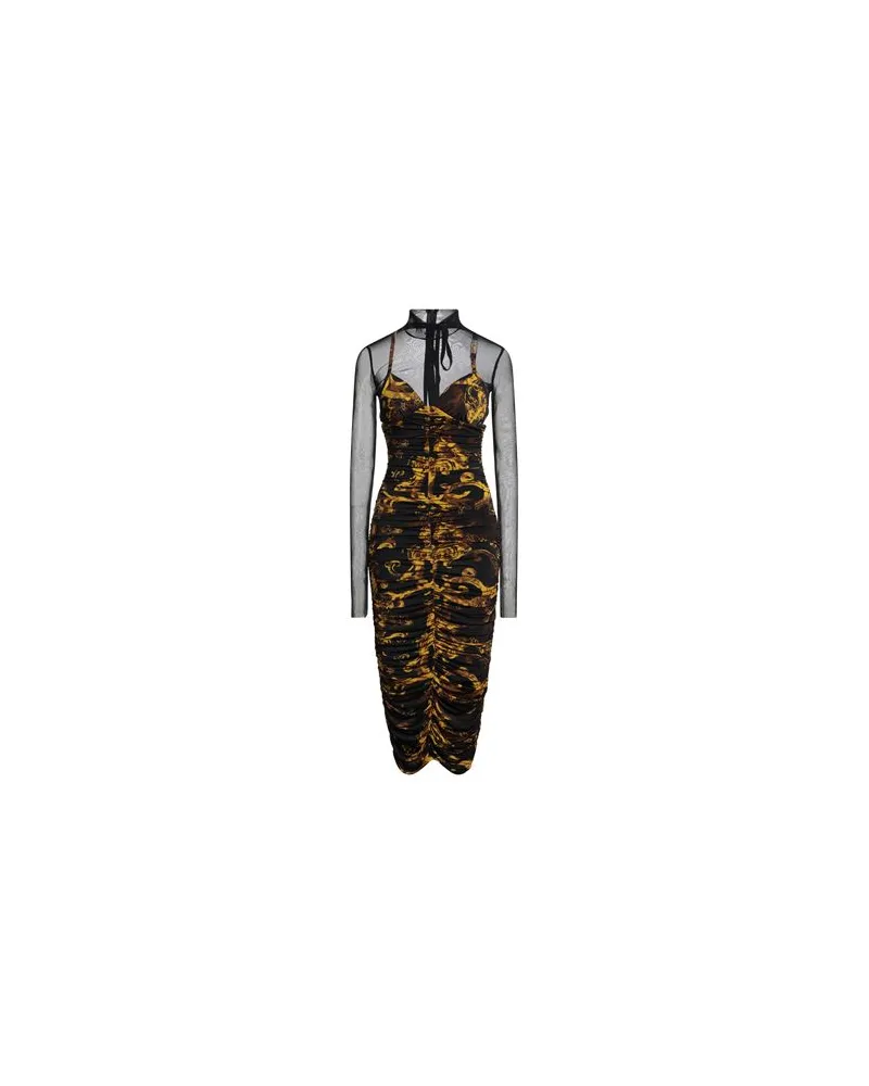 Versace Jeans KLEIDER - Midi-Kleiderauf YOOX.COM Schwarz