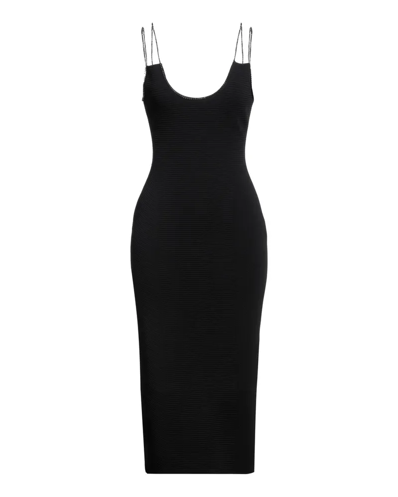 Hervé Léger Midi-Kleid Schwarz