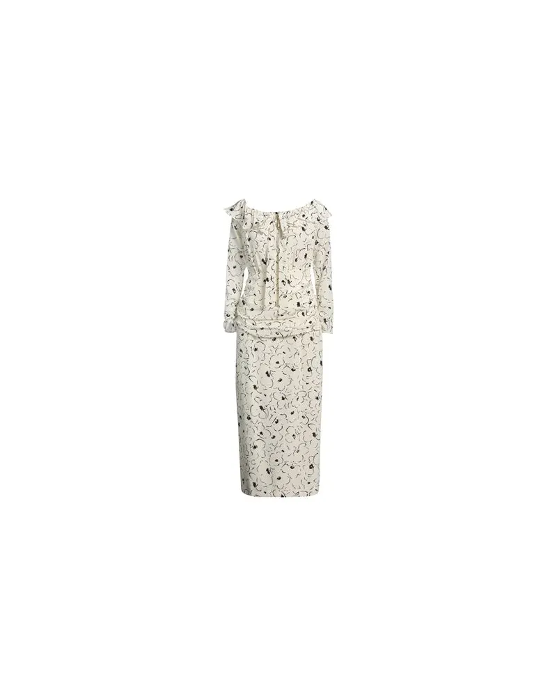 Alessandra Rich KLEIDER - Midi-Kleiderauf YOOX.COM Elfenbein