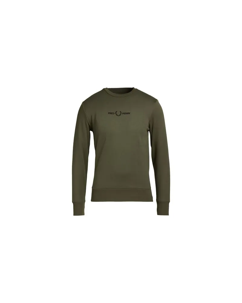 Fred Perry TOPS - Sweatshirtsauf YOOX.COM Militärgrün