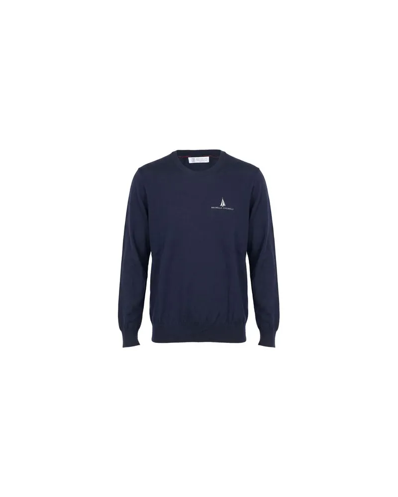 Brunello Cucinelli STRICKWAREN - Pulloverauf YOOX.COM Marineblau