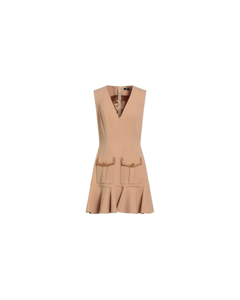 Elisabetta Franchi KLEIDER - Mini-Kleiderauf YOOX.COM Sand