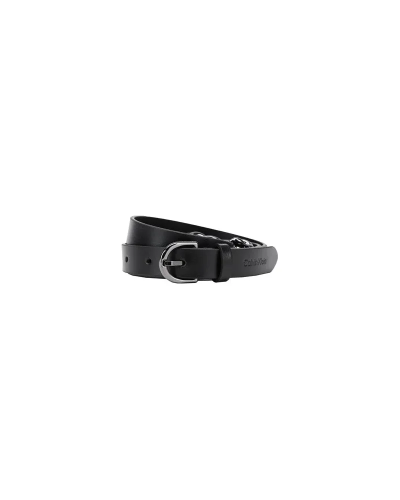 Calvin Klein LINKED HIGH WAIST 20MM BELT  - Kleinlederwaren - Gürtelauf YOOX.COM Schwarz