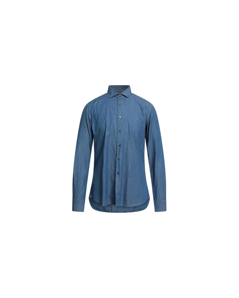 XACUS TOPS - Jeanshemdenauf YOOX.COM Blau