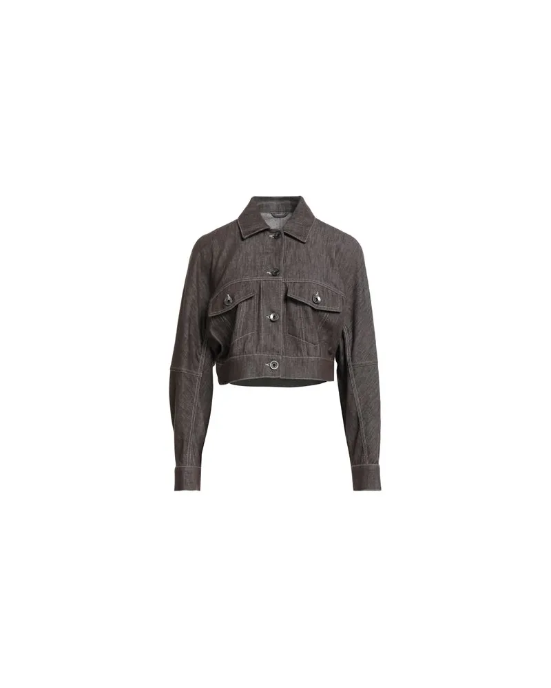 Brunello Cucinelli JACKEN & MÄNTEL - Jeansjacken/Mäntelauf YOOX.COM Dunkelbraun