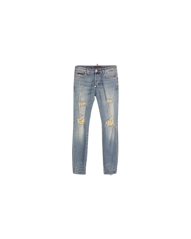 Philipp Plein HOSEN & RÖCKE - Jeanshosenauf YOOX.COM Blau