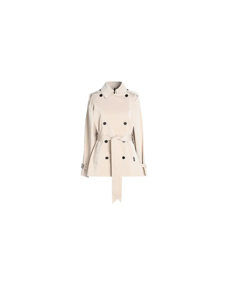 Karl Lagerfeld COATED COTTON SHORT TRENCH  - JACKEN & MÄNTEL - Jacken, Mäntel & Trenchcoatsauf YOOX.COM Beige