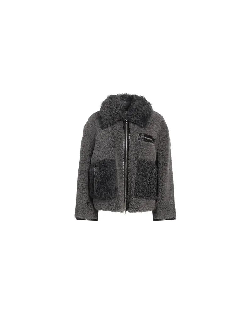 STAND JACKEN & MÄNTEL - Shearling- & Kunstfellauf YOOX.COM Blei