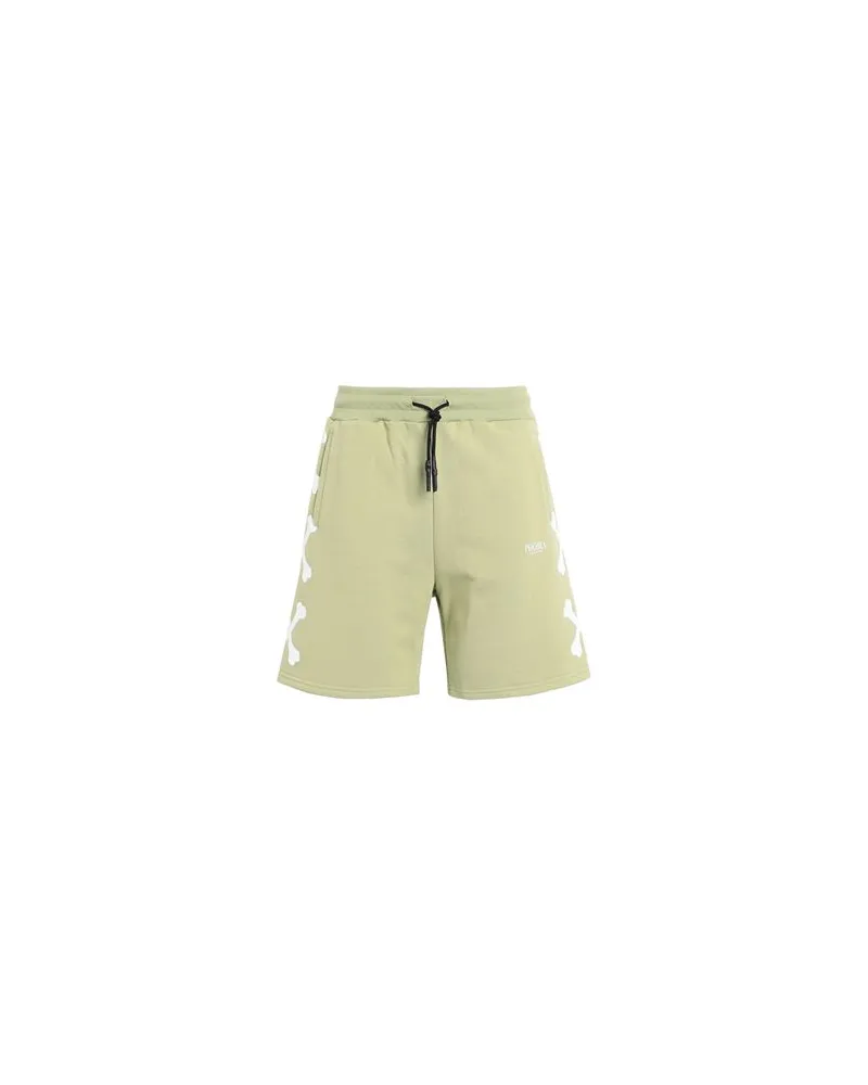 Phobia Archive GREEN SHORTS WITH WHITE CROSS BONES  - HOSEN & RÖCKE - Shorts & Bermudashortsauf YOOX.COM Salbeigrün