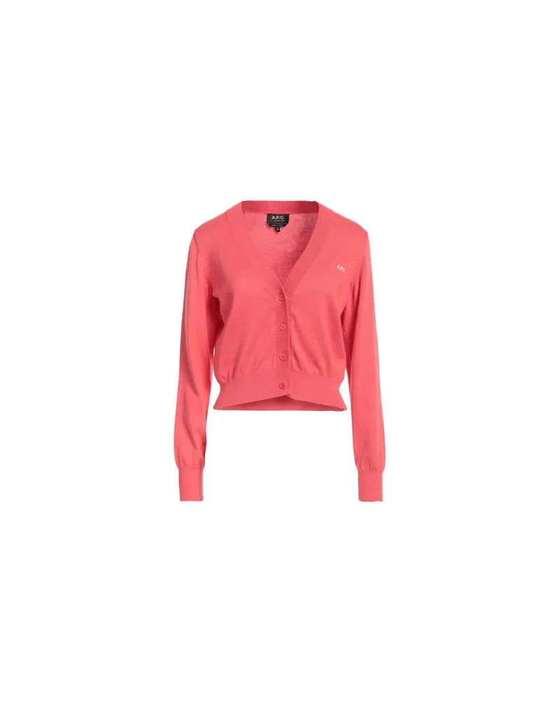 A.P.C. STRICKWAREN - Strickjackenauf YOOX.COM Koralle