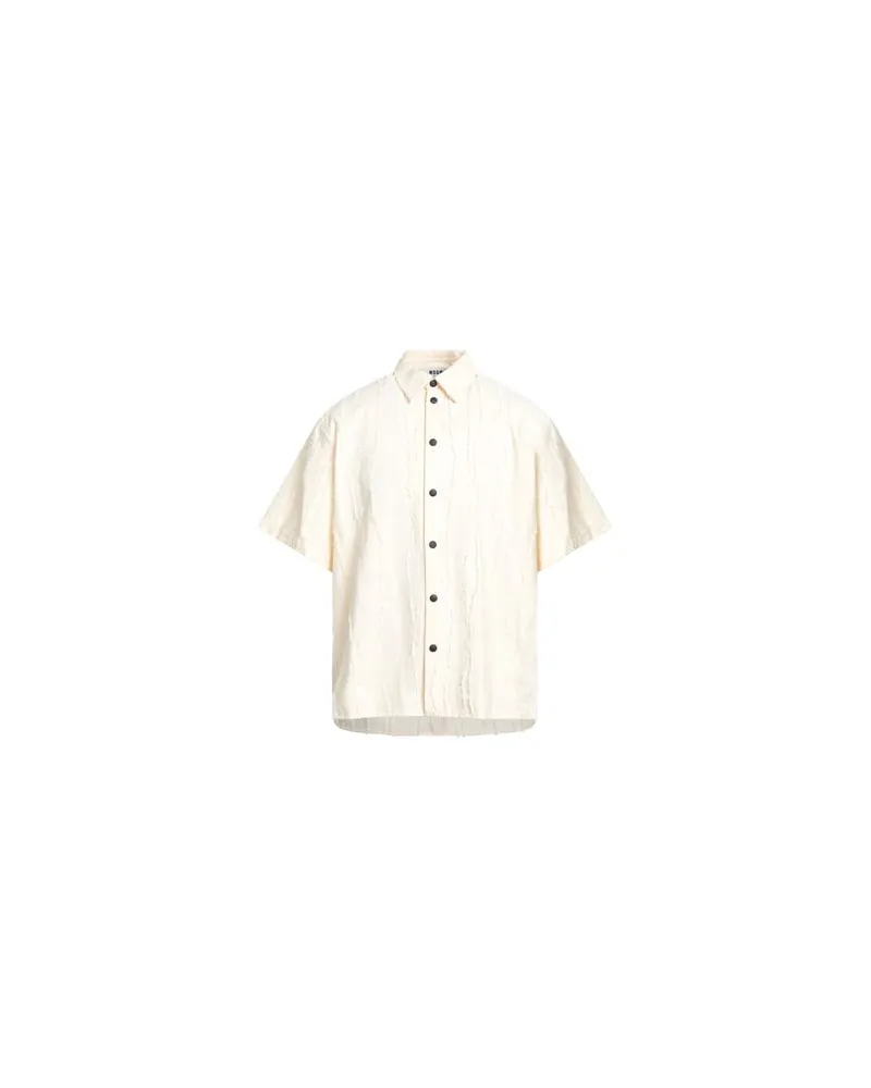 MSGM TOPS - Hemdenauf YOOX.COM Cremeweiß