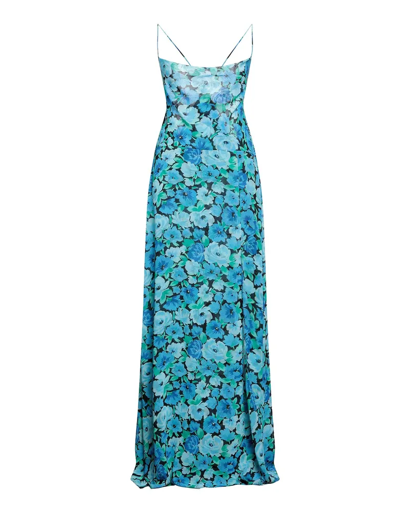 ROTATE Birger Christensen Maxi-Kleid Azurblau