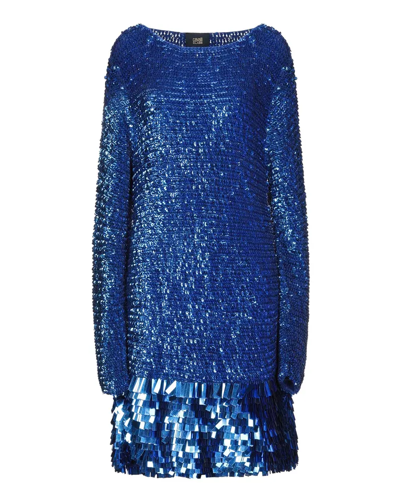 Roberto Cavalli Mini-Kleid Azurblau