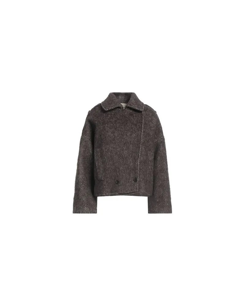 ALYSI CRÈME - JACKEN & MÄNTEL - Mäntelauf YOOX.COM Dunkelbraun