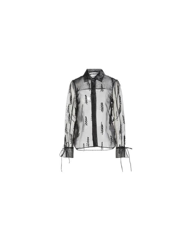 Ganni TOPS - Hemdenauf YOOX.COM Schwarz
