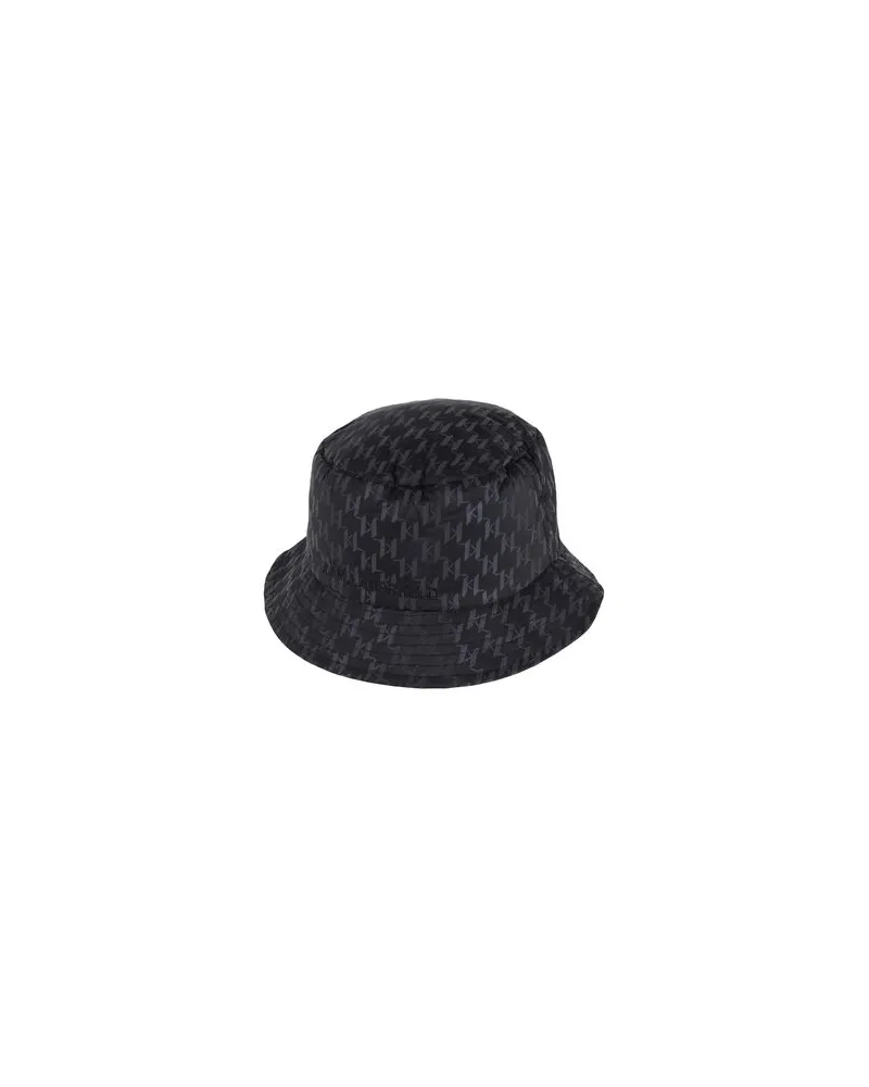 Karl Lagerfeld K/MONOGRAM REFL REV BUCKET HAT  - ACCESSOIRES - Mützen & Hüteauf YOOX.COM Schwarz