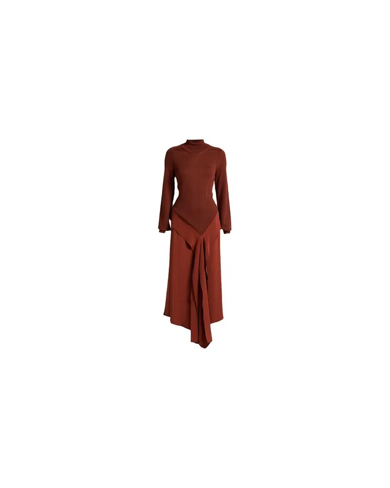 Victoria Beckham KLEIDER - Maxi-Kleiderauf YOOX.COM Rostrot