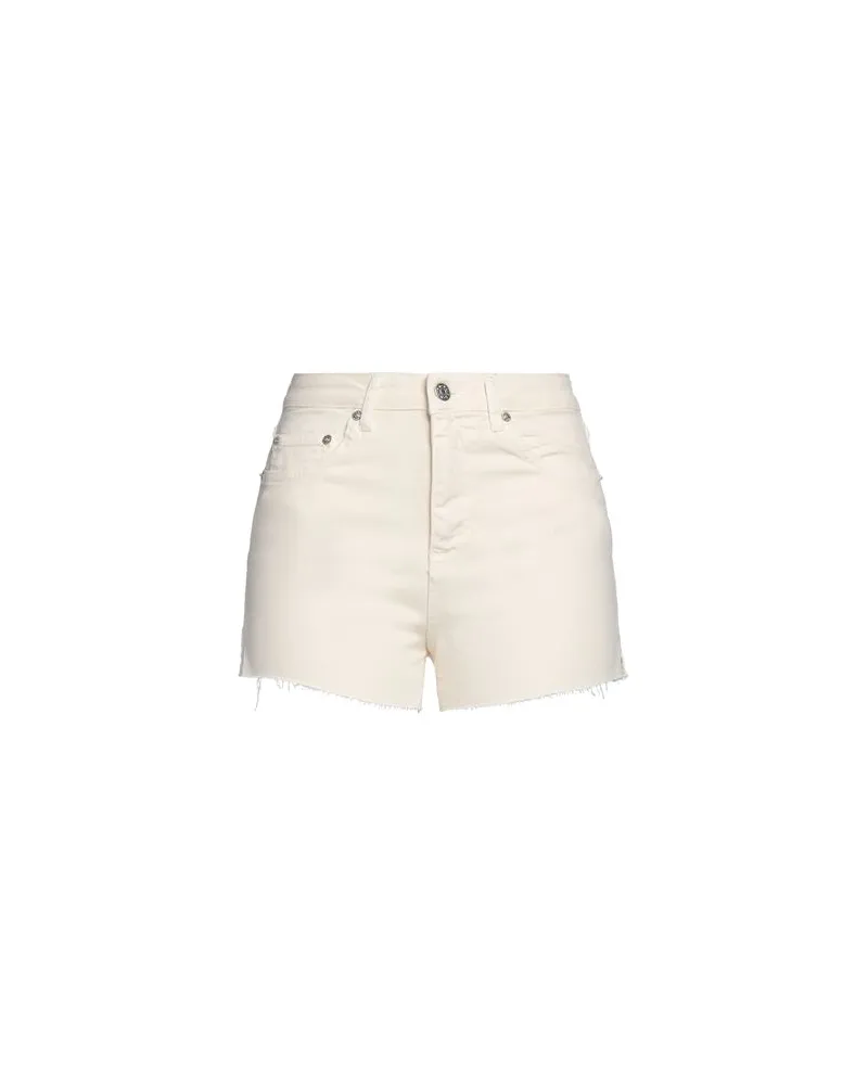 NA-KD HOSEN & RÖCKE - Jeansshortsauf YOOX.COM Cremeweiß