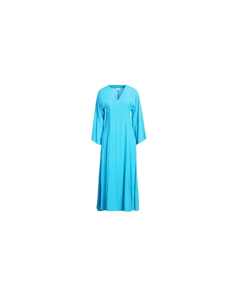 Camicettasnob KLEIDER - Maxi-Kleiderauf YOOX.COM Azurblau